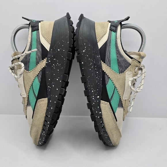 Reebok | Classic Leather Legacy 'Splatter Paint' utility beige sneakers WMS 7.5 - Picture 12 of 13
